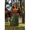 image:imageSCARLET DARKNESS Renaissance Shirt Women Peasant Blouse Bell Sleeve Off Shoulder Tops Pirate CostumeOrange