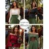 image:imageSCARLET DARKNESS Renaissance Shirt Women Peasant Blouse Bell Sleeve Off Shoulder Tops Pirate CostumeWine
