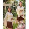 image:imageScarlet Darkness Bell Sleeve Tops for Women Renaissance Shirt Pirate Peasant BlouseApricot