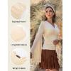 image:imageScarlet Darkness Bell Sleeve Tops for Women Renaissance Shirt Pirate Peasant BlouseApricot