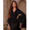 image:imageScarlet Darkness Bell Sleeve Tops for Women Renaissance Shirt Pirate Peasant BlouseBlack
