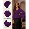 image:imageScarlet Darkness Bell Sleeve Tops for Women Renaissance Shirt Pirate Peasant BlouseDark Purple