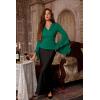 image:imageScarlet Darkness Bell Sleeve Tops for Women Renaissance Shirt Pirate Peasant BlouseGreen