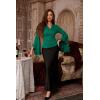 image:imageScarlet Darkness Bell Sleeve Tops for Women Renaissance Shirt Pirate Peasant BlouseGreen