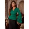 image:imageScarlet Darkness Bell Sleeve Tops for Women Renaissance Shirt Pirate Peasant BlouseGreen