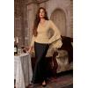 image:imageScarlet Darkness Bell Sleeve Tops for Women Renaissance Shirt Pirate Peasant BlouseKhaki