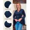 image:imageScarlet Darkness Bell Sleeve Tops for Women Renaissance Shirt Pirate Peasant BlouseNavy Blue
