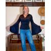image:imageScarlet Darkness Bell Sleeve Tops for Women Renaissance Shirt Pirate Peasant BlouseNavy Blue