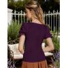 image:imageScarlet Darkness Peasant Tops for Women Vintage Puff Sleeve Square Neck Renaissance ShirtEggplant
