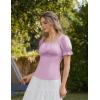 image:imageScarlet Darkness Peasant Tops for Women Vintage Puff Sleeve Square Neck Renaissance ShirtLight Lilac