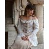 image:imageScarlet Darkness Renaissance Shirt Women Bell Sleeve Off The Shoulder Pirate Blouse Peasant Dressy TopWhite