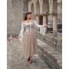 image:imageScarlet Darkness Renaissance Shirt Women Bell Sleeve Off The Shoulder Pirate Blouse Peasant Dressy TopWhite