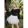 image:imageScarlet Darkness Renaissance Shirt Women Long Sleeve Off Shoulder Tops Pirate Peasant BlouseBlack
