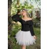 image:imageScarlet Darkness Renaissance Shirt Women Long Sleeve Off Shoulder Tops Pirate Peasant BlouseBlack
