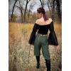 image:imageScarlet Darkness Renaissance Shirt Women Long Sleeve Off Shoulder Tops Pirate Peasant BlouseBlack