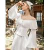 image:imageScarlet Darkness Renaissance Shirt Women Long Sleeve Off Shoulder Tops Pirate Peasant BlouseWhite