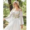 image:imageScarlet Darkness Renaissance Shirt Women Long Sleeve Off Shoulder Tops Pirate Peasant BlouseWhite