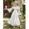 image:imageScarlet Darkness Renaissance Shirt Women Long Sleeve Off Shoulder Tops Pirate Peasant BlouseWhite