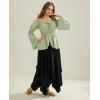 image:imageScarlet Darkness Renaissance Shirt Women Off Shoulder Bell Sleeve Tops Pirate Peasant BlouseLight Green