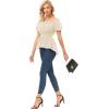 image:imageScarlet Darkness Renaissance Shirt Women Off Shoulder Short Sleeve Tops Summer Peasant Pirate Shirt Peplum Blouse Light Yellow XXL