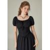 image:imageScarlet Darkness Renaissance Shirt Women Off The Shoulder Corset Tops Peasant BlouseBlack