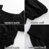 image:imageScarlet Darkness Renaissance Shirt Women Off The Shoulder Corset Tops Peasant BlouseBlack