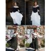 image:imageScarlet Darkness Renaissance Shirt Women Off The Shoulder Corset Tops Peasant BlouseBlack