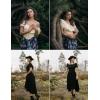 image:imageScarlet Darkness Renaissance Shirt Women Off The Shoulder Corset Tops Peasant BlouseIvory