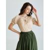 image:imageScarlet Darkness Renaissance Shirt Women Summer Off Shoulder Short Sleeve Peasant TopsApricot