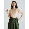 image:imageScarlet Darkness Renaissance Shirt Women Summer Off Shoulder Short Sleeve Peasant TopsApricot