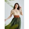 image:imageScarlet Darkness Renaissance Shirt Women Summer Off Shoulder Short Sleeve Peasant TopsApricot