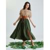 image:imageScarlet Darkness Renaissance Shirt Women Summer Off Shoulder Short Sleeve Peasant TopsKhaki