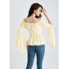 image:imageScarlet Darkness Renaissance Shirt for Women Bell Sleeve Peasant Tops and BlouseBeige