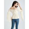 image:imageScarlet Darkness Renaissance Shirt for Women Bell Sleeve Peasant Tops and BlouseLight Apricot