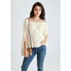image:imageScarlet Darkness Renaissance Shirt for Women Bell Sleeve Peasant Tops and BlouseLight Apricot