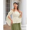 image:imageScarlet Darkness Renaissance Shirt for Women Bell Sleeve Peasant Tops and BlouseLight Apricot