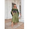 image:imageScarlet Darkness Renaissance Shirt for Women Bell Sleeve Peasant Tops and BlouseOlive Green