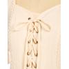 image:imageScarlet Darkness Renaissance Shirts for Women Summer Plus Size Laceup TopsApricot