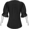 image:imageScarlet Darkness Renaissance Shirts for Women Summer Plus Size Laceup TopsBlack