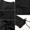 image:imageScarlet Darkness Renaissance Shirts for Women Summer Plus Size Laceup TopsBlack