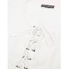 image:imageScarlet Darkness Renaissance Shirts for Women Summer Plus Size Laceup TopsWhite