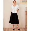 image:imageScarlet Darkness Renaissance Shirts for Women Summer Plus Size Laceup TopsWhite