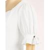 image:imageScarlet Darkness Renaissance Shirts for Women Summer Plus Size Laceup TopsWhite