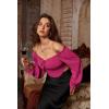 image:imageScarlet Darkness Vintage Corset Tops for Women Renaissance Blouse Off Shoulder Long Sleeve TopPink