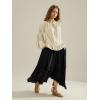 image:imageScarlet Darkness Women Bell Sleeve Tops Ruffle Off Shoulder Casual Loose Renaissance Peasant BlouseApricot
