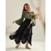 image:imageScarlet Darkness Women Bell Sleeve Tops Ruffle Off Shoulder Casual Loose Renaissance Peasant BlouseArmy Green
