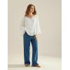 image:imageScarlet Darkness Women Bell Sleeve Tops Ruffle Off Shoulder Casual Loose Renaissance Peasant BlouseIvory