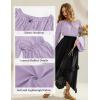 image:imageScarlet Darkness Women Bell Sleeve Tops Ruffle Off Shoulder Casual Loose Renaissance Peasant BlouseLight Purple