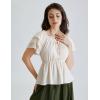 image:imageScarlet Darkness Women Renaissance Pirate Shirt Off Shoulder Blouse Ruffled Sleeve TopsApricot