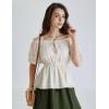 image:imageScarlet Darkness Women Renaissance Pirate Shirt Off Shoulder Blouse Ruffled Sleeve TopsApricot